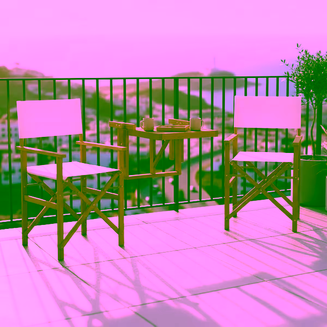 Set pentru balcon din lemn de acacia
